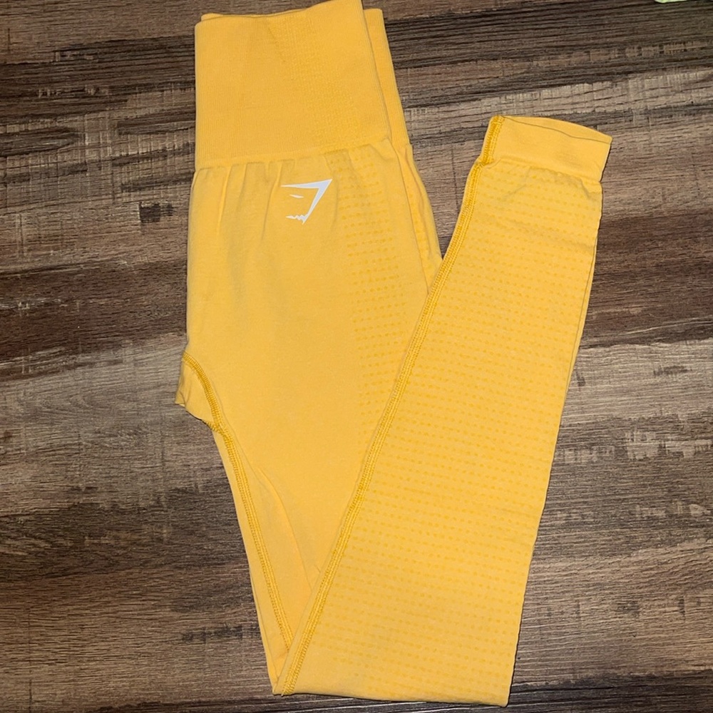NEW Gymshark Vital Seamless 2.0 Leggings - Yellow Marl
